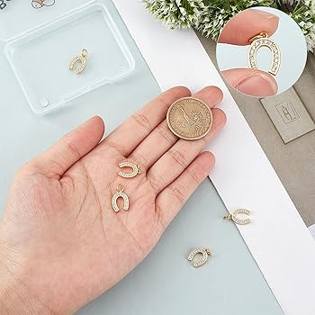 Amazon.co.jp: Beebeecraft 6個/ボックス 蹄鉄チャーム 0.5インチ